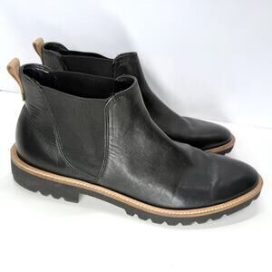 Ecco Incise Chelsea Boots Women's Size 10 EU 41 Black Shoes Ankle Boots Booties